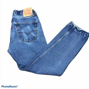 Levi's 505 Denim Straight Leg Jean 32/30 Med Wash Unisex Men